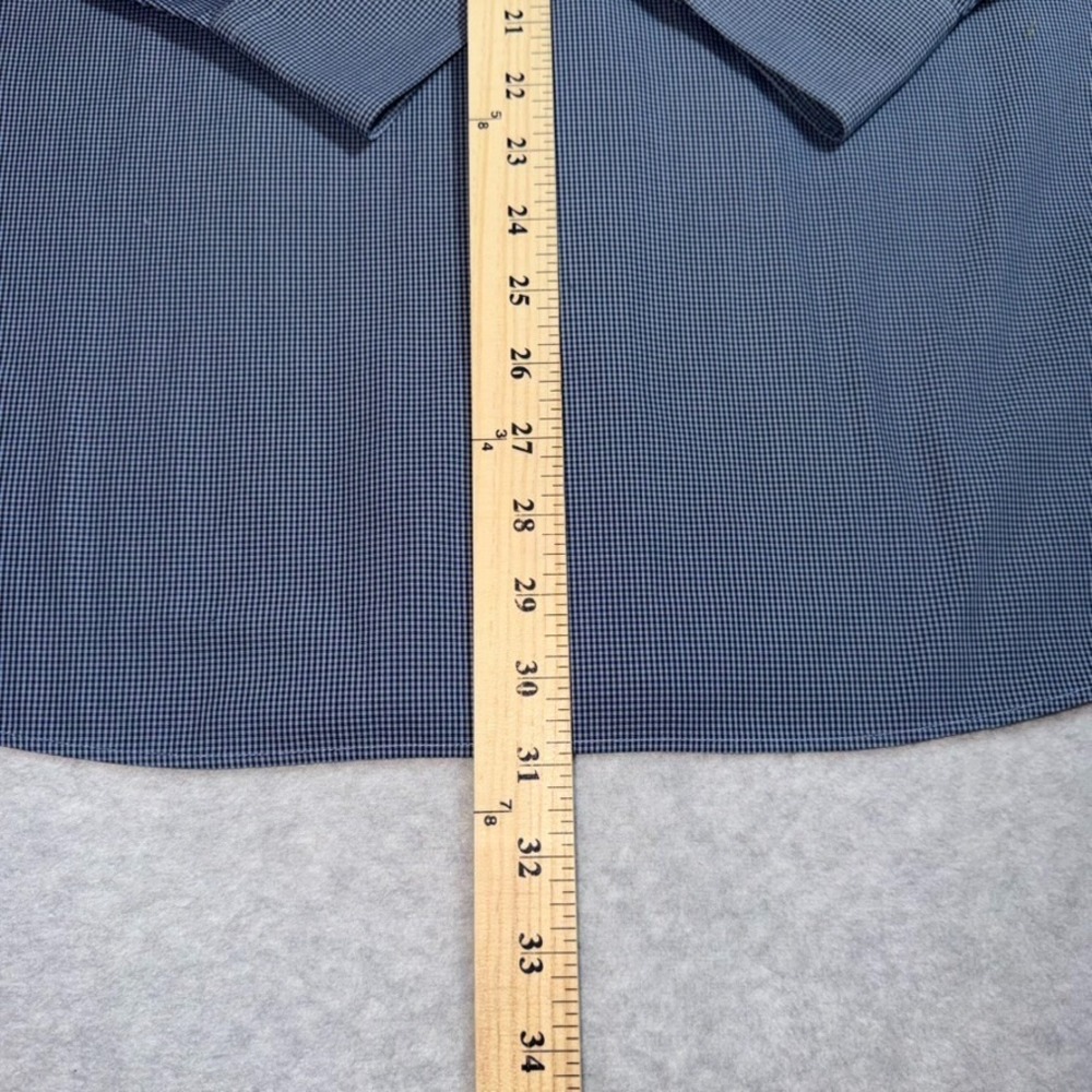 UNTUCKit Dress Shirt Mens 3XL Blue Plaid Long Sleeve Marcasin 35672 - Picture 12 of 12